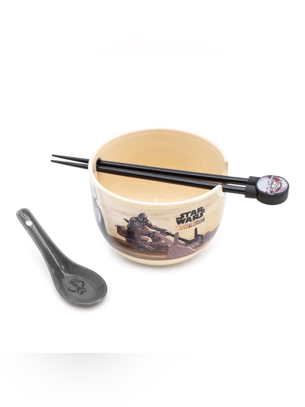 Star Wars The Mandalorian Beige Ramen Bowl Set
